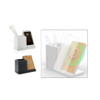 Porte stylos en Bamboo + Charge sans fil – Image 3