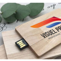 Clé USB en bois forme carte bancaire – Image 2