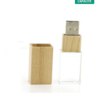 Clé USB en bois et cristal