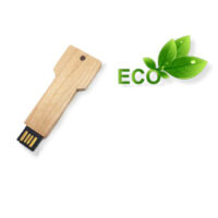 Clé USB en bois forme clé 16GB – Image 2