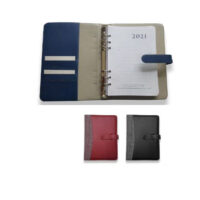 Agenda en similicuir et tissu – Image 2